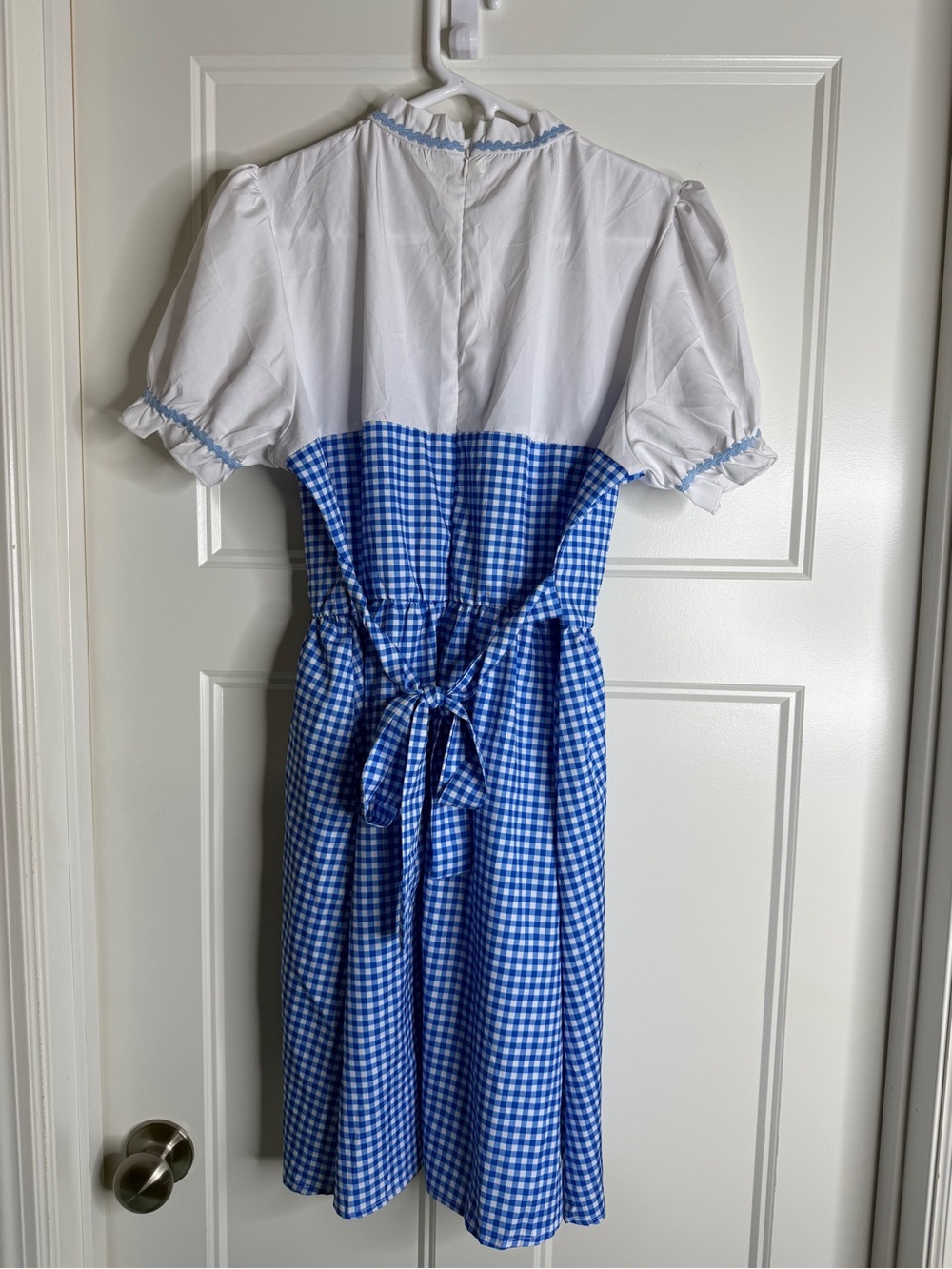 Women’s Blue Gingham “Dorothy” Dress with Puff Sleeve Blouse, Large - Picture 7 of 7